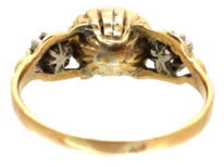 Georgian 18ct Gold, Sapphire & Rose Diamond Ring