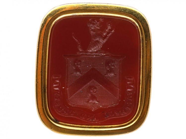 Georgian 18ct Gold Seal With Carnelian Intaglio