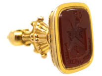 Georgian 18ct Gold Seal With Carnelian Intaglio