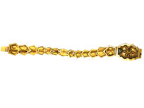 Early Victorian 15ct Gold & Flat Cut Almandine Garnet Bracelet