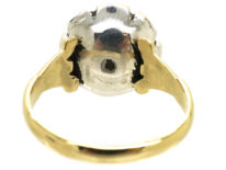 Georgian 18ct Gold Flat Cut Almandine Garnet Cluster Ring
