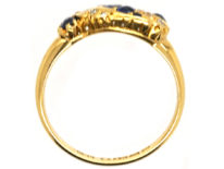 Edwardian 18ct Gold Sapphire & Diamond Twist Ring