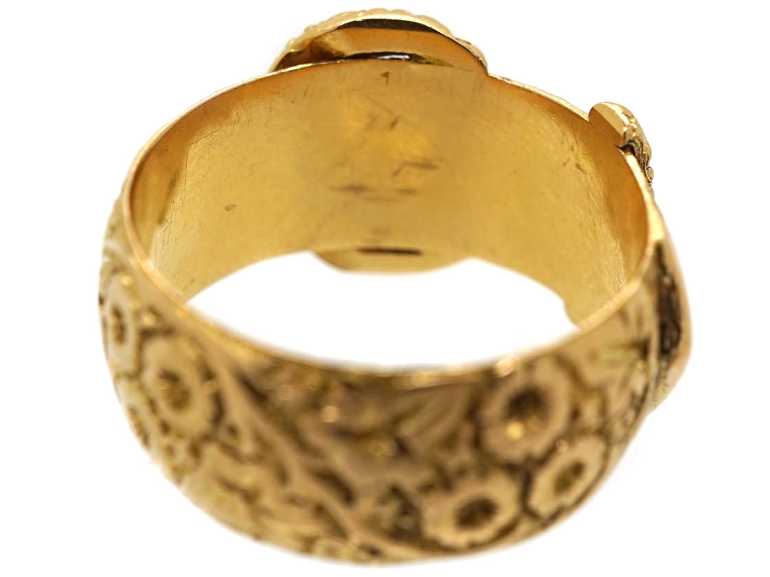 Edwardian 18ct Gold Cling to Me Buckle Ring (739K) | The Antique ...