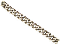 Wide Silver Curb Bracelet