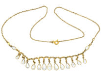 14ct Gold & Moonstone Drops Necklace