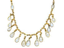 14ct Gold & Moonstone Drops Necklace