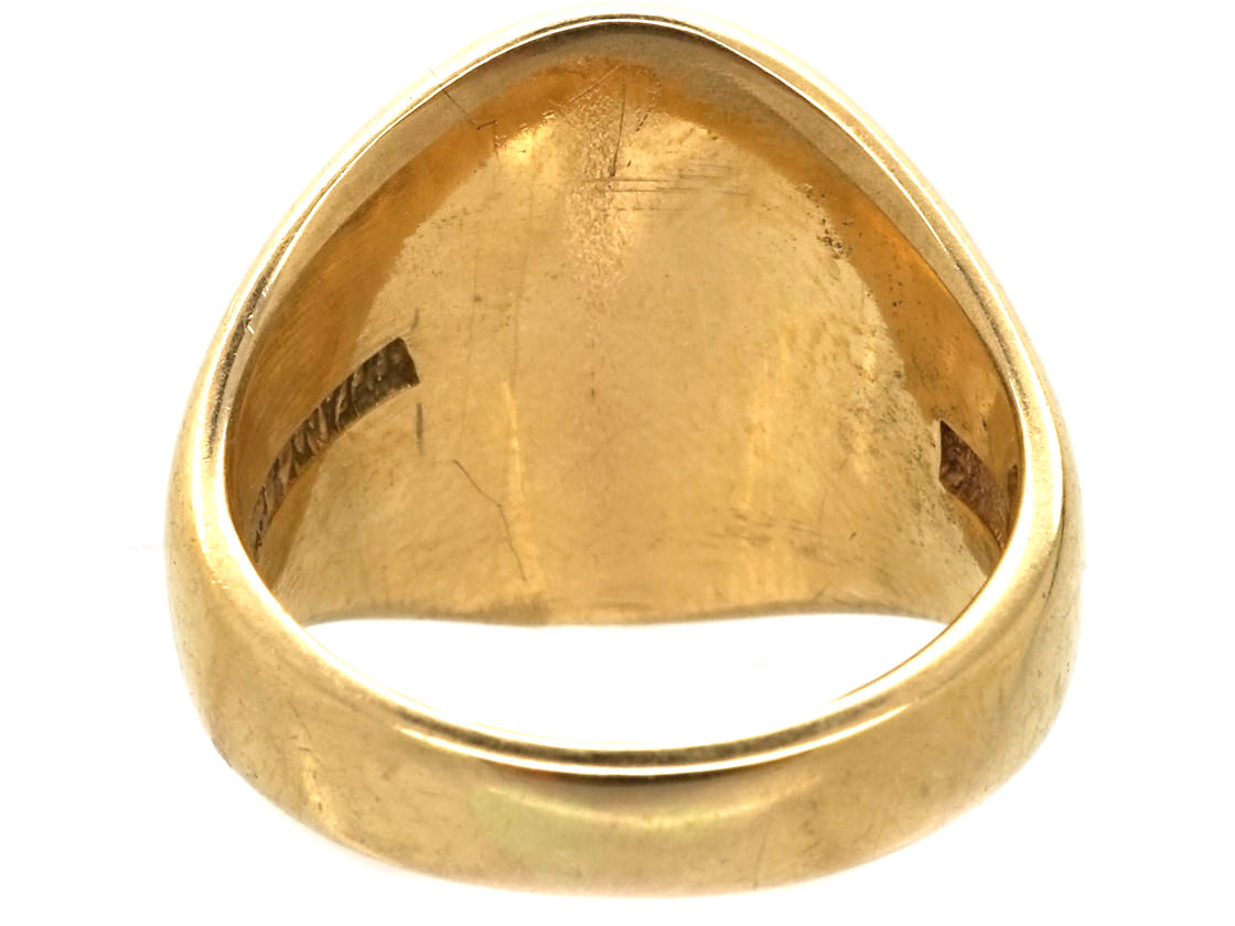 14ct Gold Signet Ring By Tiffany With Crest Intaglio (806K) | The ...