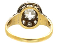 Victorian 18ct Gold Oval Diamond Cluster Ring