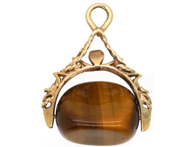 9ct Gold Revolving Tiger’s Eye Seal