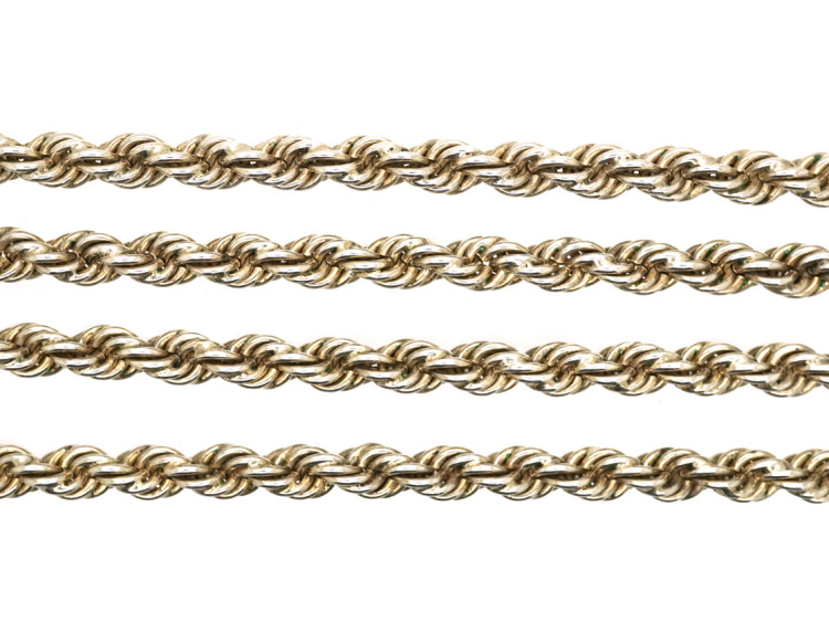 Long Silver Prince of Wales Twist Chain