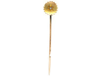 Victorian 9ct Gold Tie Pin Set With a Rose Diamond
