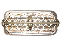 Art Deco Silver & Marcasite Rectangular Brooch