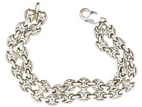 Silver Double Row Bracelet