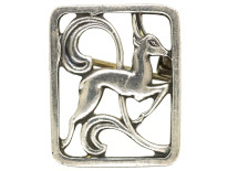 Art Deco Silver Leaping Hind Brooch by Hugo Grün