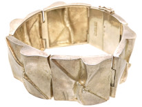 Wide Silver Bracelet by Bjorn Weckstrom for Lapponia