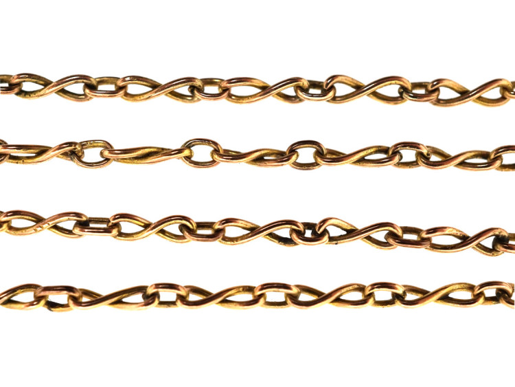 Edwardian 9ct Gold Figure of Eight Link Chain