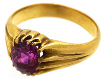 Victorian 18ct Gold & Pink Sapphire Ring