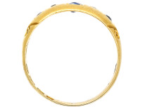 Edwardian 18ct Gold Five Stone Sapphire & Diamond Ring