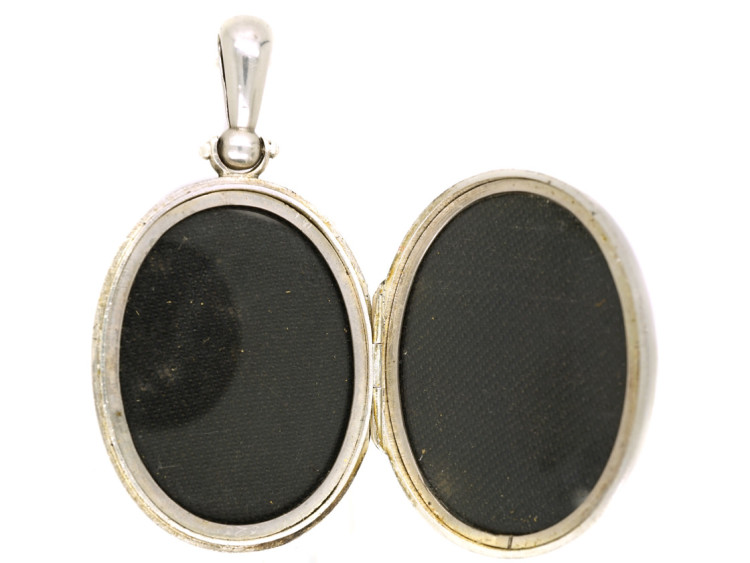 Victorian Kate Greenaway Style, Silver & Gold Overlay Locket