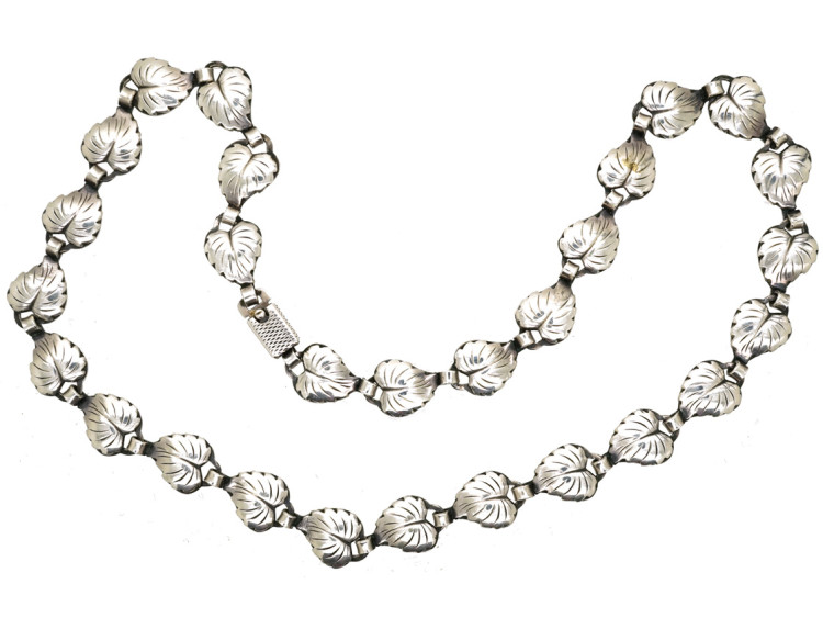 Silver Leaf Necklace by Herman Siersbol