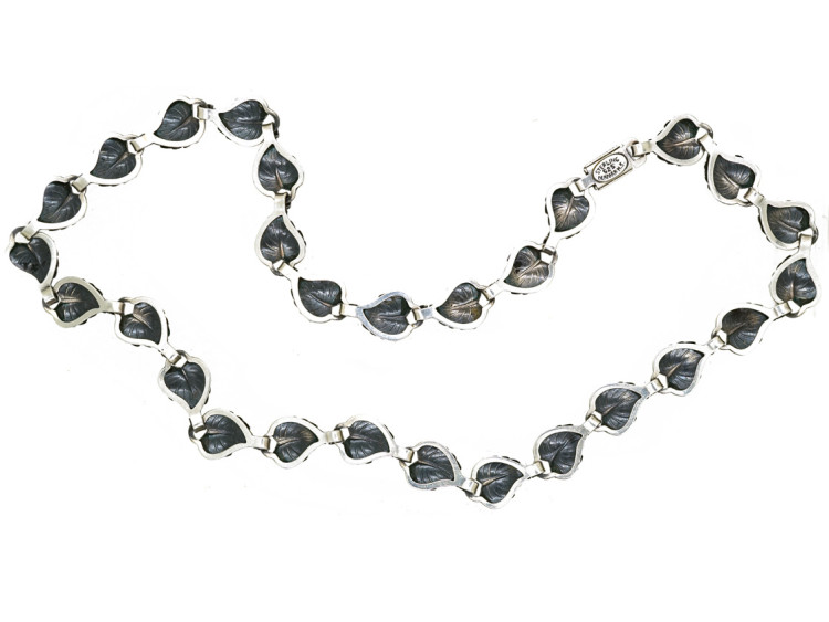 Silver Leaf Necklace by Herman Siersbol