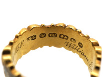 18ct Gold Hexagonal Memorial Ring
