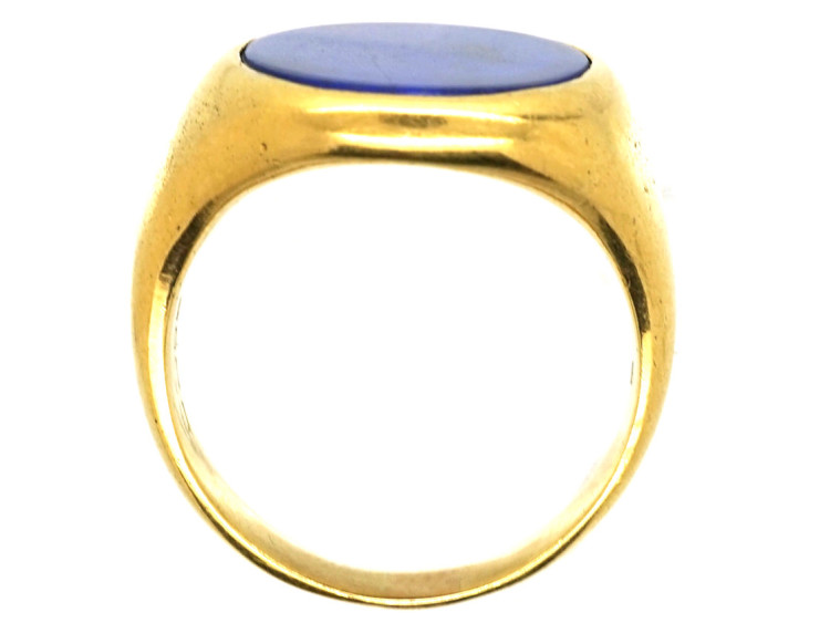 18ct Gold & Lapis Lazuli Signet Ring