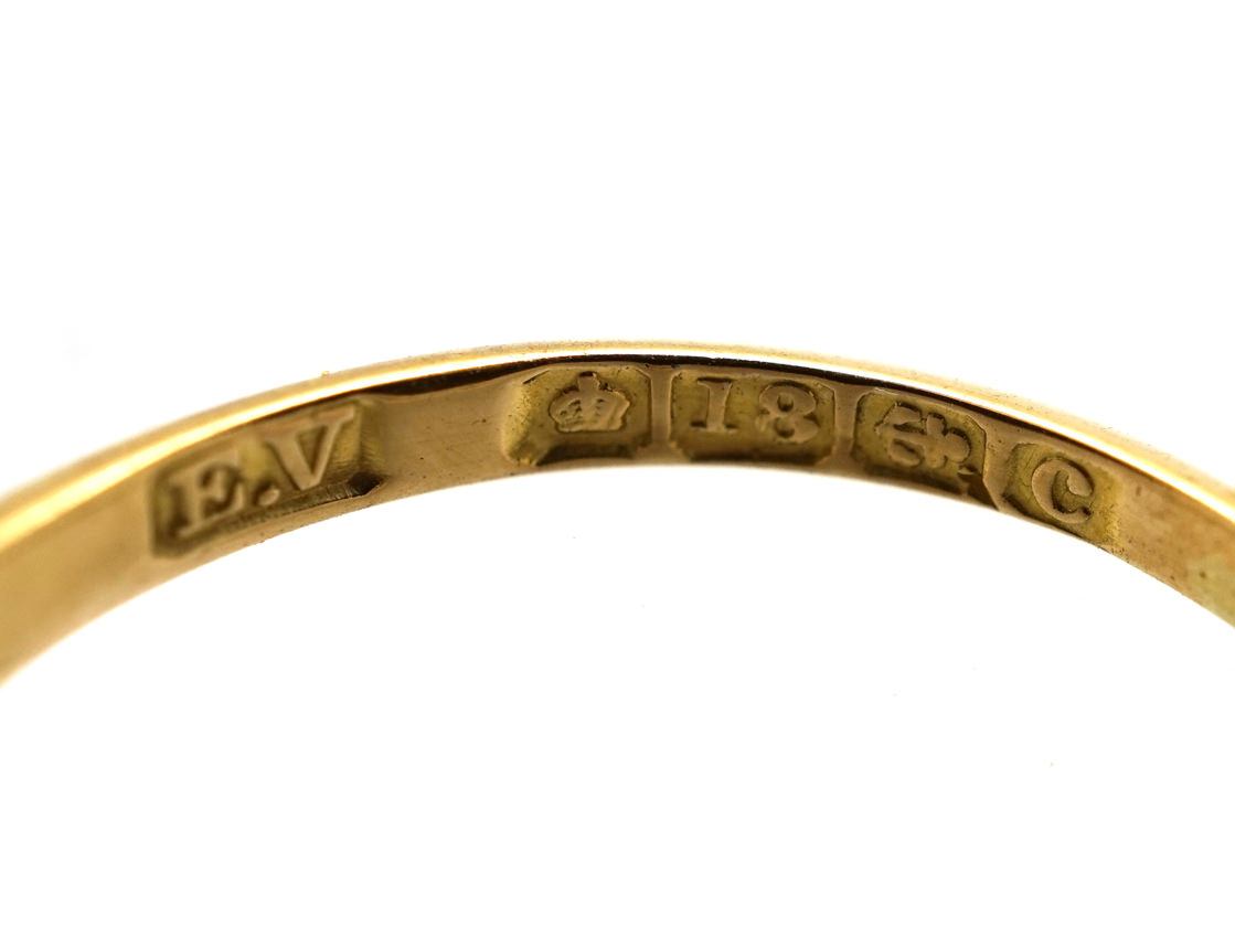 Edwardian 18ct Gold, Sapphire & Diamond Criss Cross Design Ring (819K ...
