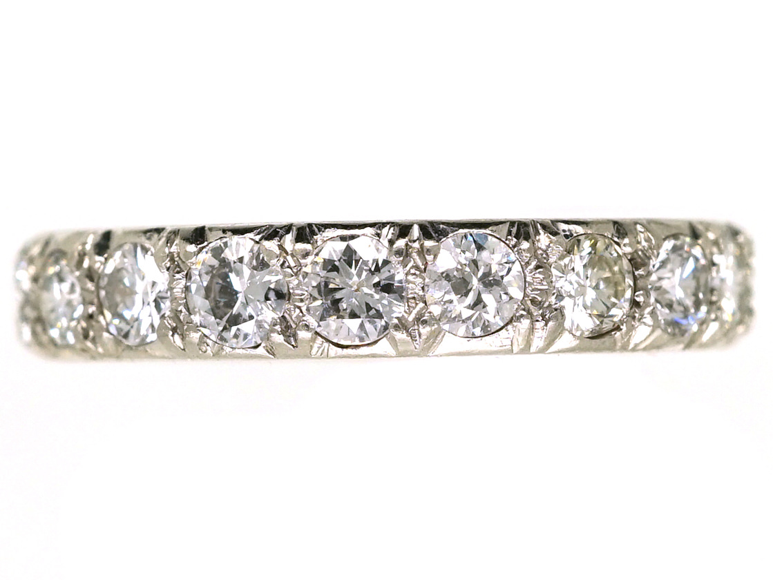 French Platinum & Diamond Eternity Ring (940K) | The Antique Jewellery ...