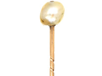 Large Natural Baroque Pearl Tie Pin