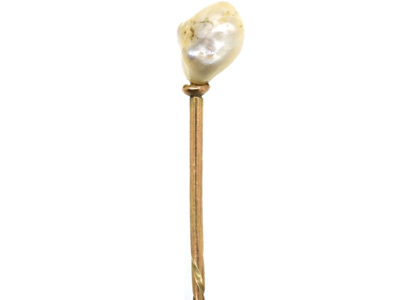 Edwardian Natural Baroque Pearl Tie Pin