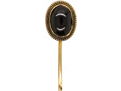Victorian 15ct Gold & Cabochon Garnet Tie Pin