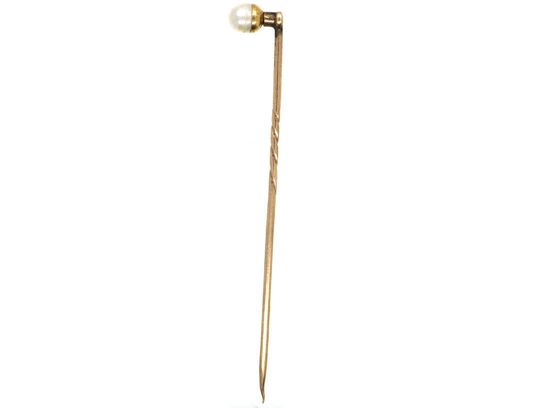 Edwardian Natural Pearl Tie Pin (979K) | The Antique Jewellery Company