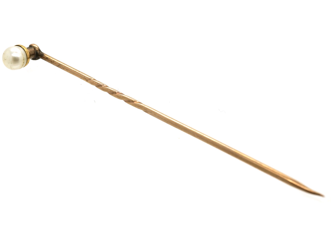Edwardian Natural Pearl Tie Pin (979K) | The Antique Jewellery Company