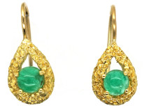 18ct Gold & Emerald Earrings