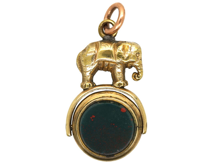 Victorian 15ct Gold Swivel Seal With an Elephant on Top