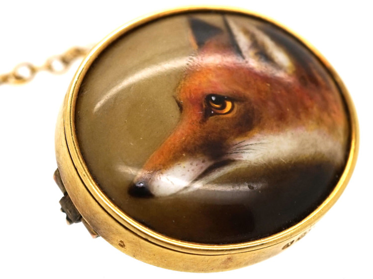 Victorian 15ct Gold Brooch of a Fox Head by Ford