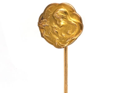 Art Nouveau Tie Pin of a Lady