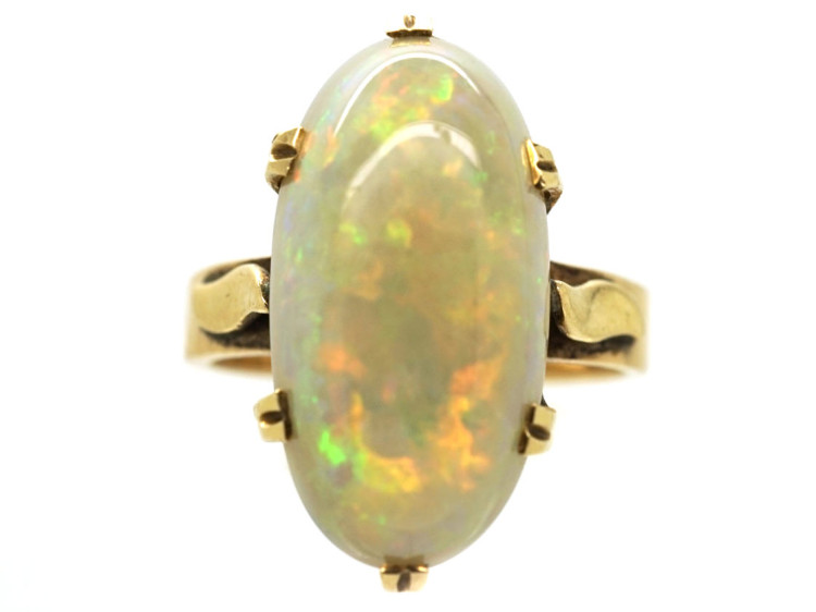 10ct Gold Large Opal Ring
