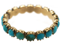 Georgian 15ct Gold & Turquoise Eternity Ring