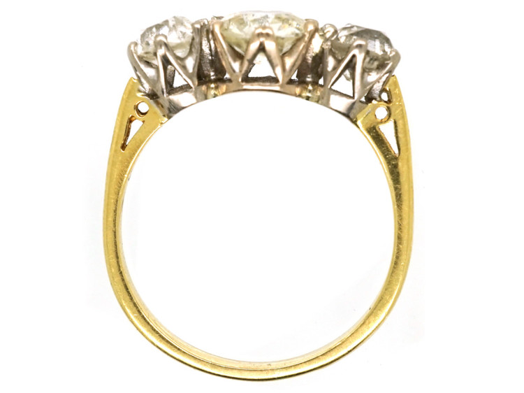 18ct White & Yellow Gold Three Stone Diamond Ring