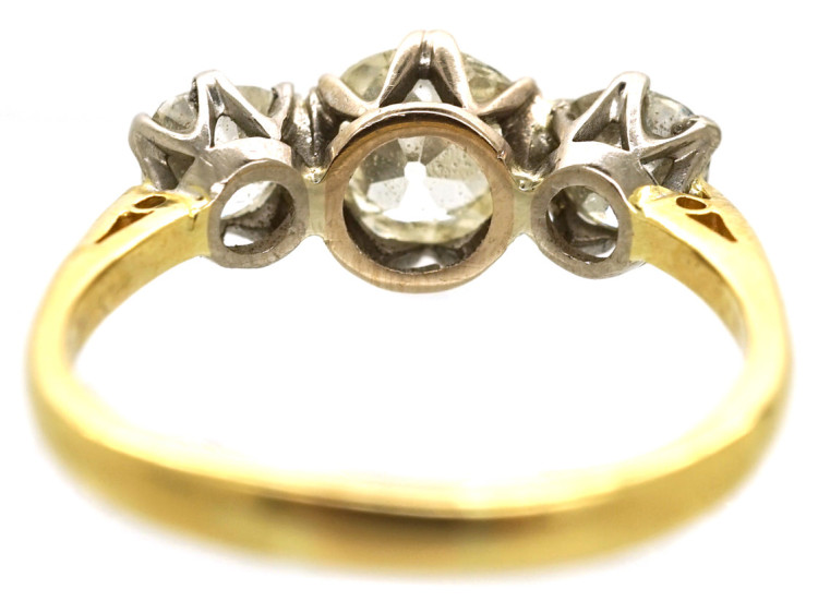 18ct White & Yellow Gold Three Stone Diamond Ring
