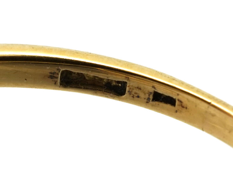 Edwardian 18ct Gold, Platinum &  Diamond Target Ring