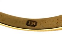 Edwardian 18ct Gold, Green Garnet & Natural Pearl Ring
