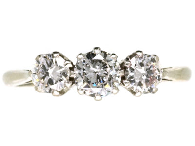 18ct White Gold Three Stone Diamond Ring