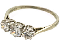 18ct White Gold Three Stone Diamond Ring
