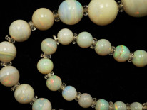Opal bead & Rock Crystal Necklace