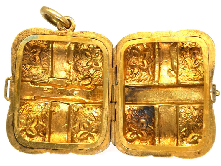 Victorian 15ct Gold Buckle Design Rectangular Locket