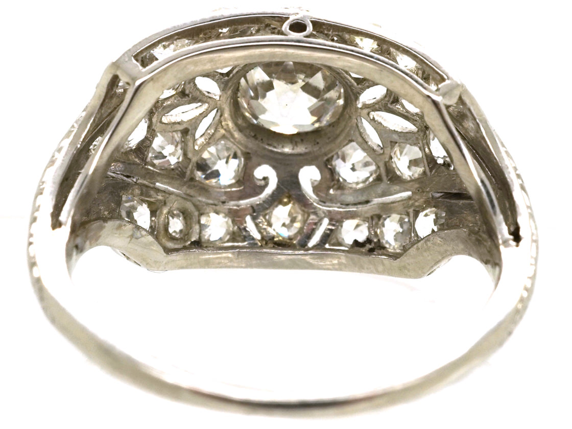 Art Deco Platinum & Diamond Ring (203L) | The Antique Jewellery Company