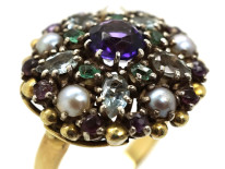 Gold & Silver Multi Gem Ring by Dore Nossiter